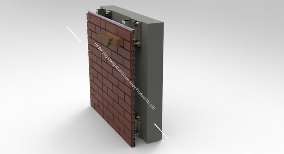 qualité  Terracotta Brick Wall Support Systems Customized Aluminium Extrusion Brackets usine