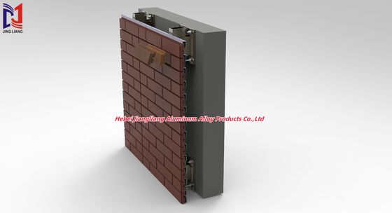 qualité  Silver / Black Terracotta Brick Wall Support System Aluminum Construction usine