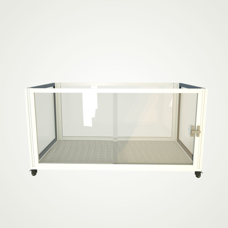 Cage pour animaux de compagnie en métal violet portable avec 4 roues pour petits et moyens animaux de compagnie