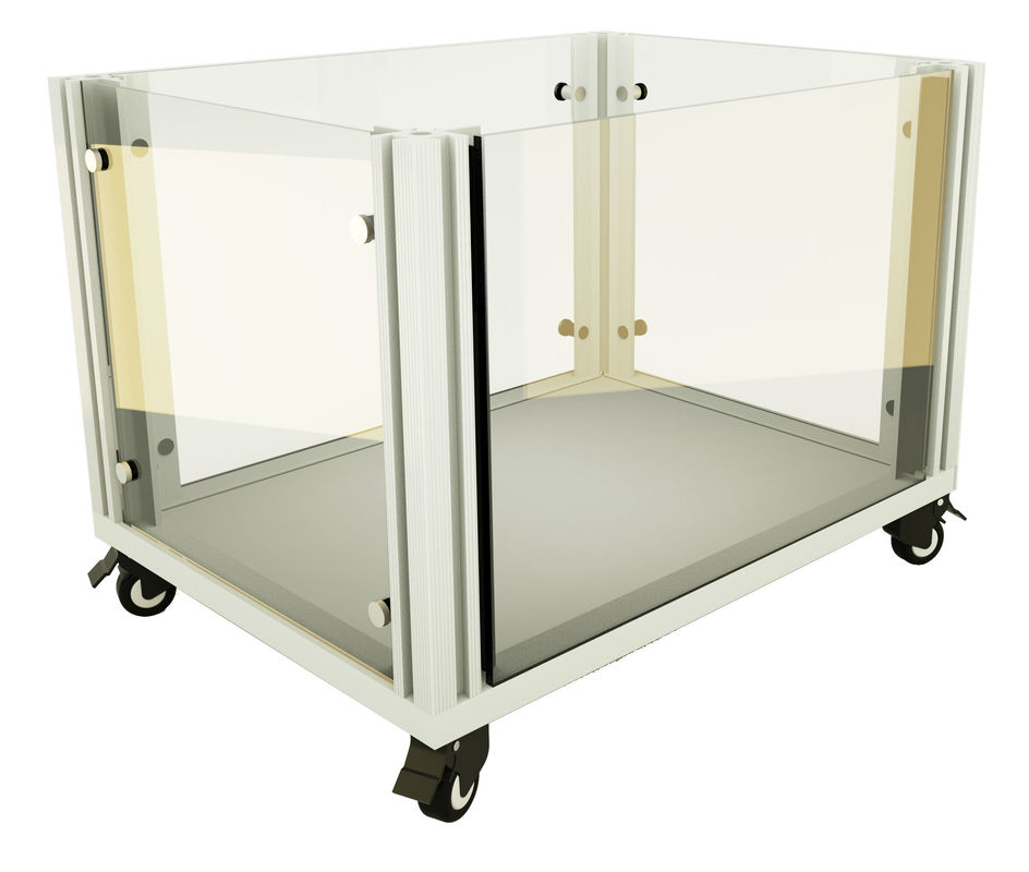 Panneau de treillis métallique chien caisse métallique chenil de chien avec porte coulissante 4 roues assemblage facile requis