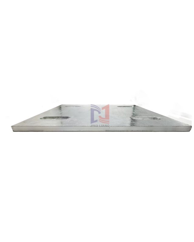 Tôle d'acier galvanisé 200mm*300mm*10mm Plaque encastrée pour système de support de bardage haute résistance